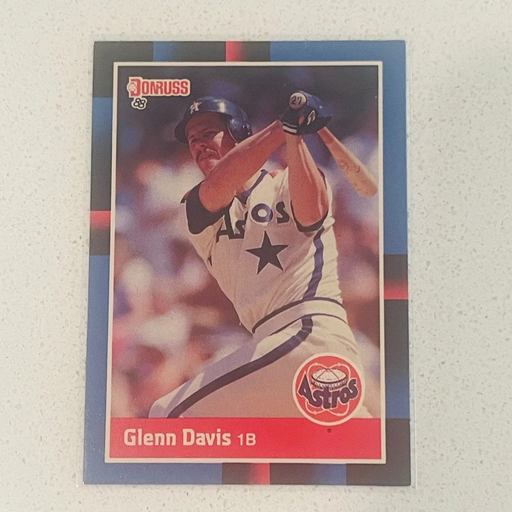 1988 Donruss Glenn Davis 184 Houston Astros Baseball Card MLB First Base